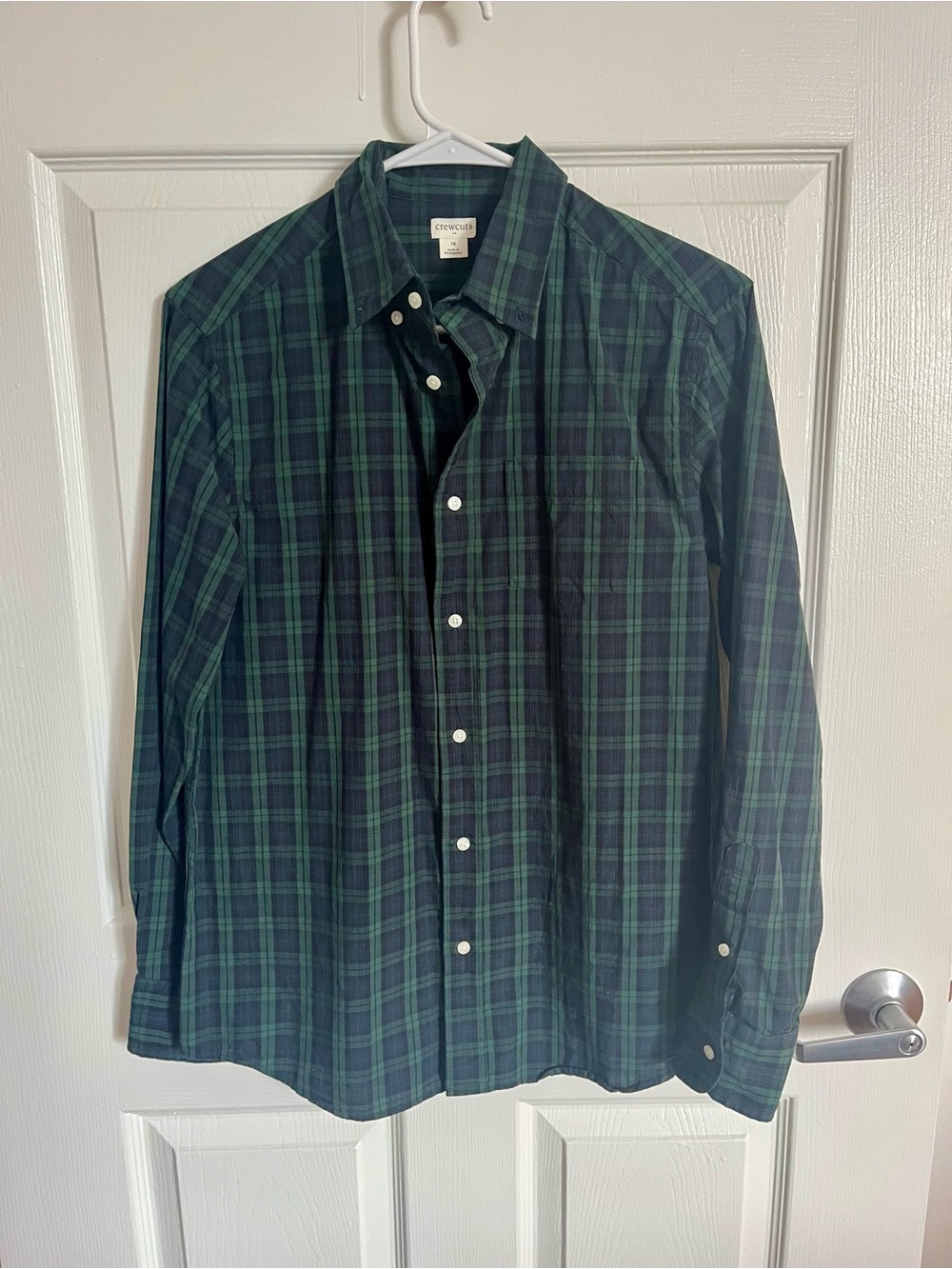 JCrew/Crewcuts Boys Black Watch Plaid Button Down